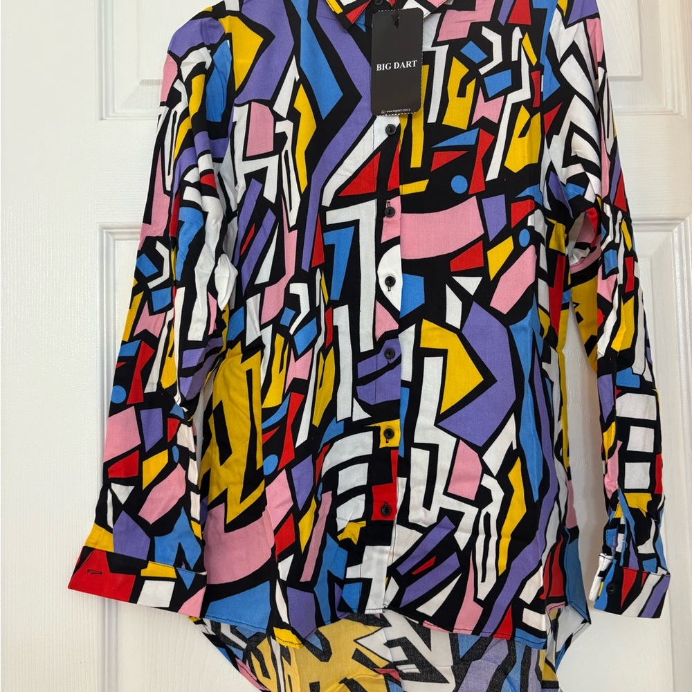 Colorful Abstract Pattern Shirt - Picture 2 of 3